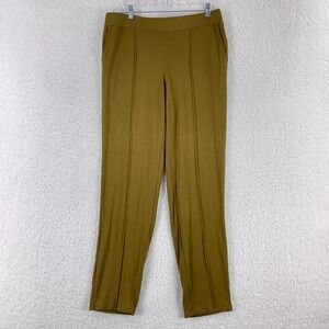 Pure J. Jill Brown Tranquility Fleece Pull On Pants Womens High-Rise Size Medium